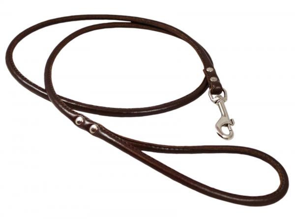 Round Genuine Rolled Leather Dog Leash 52