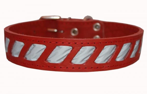 Quality Genuine Leather Reflective Dog Collar
