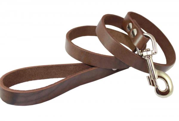 4' Real Leather Dog Leash