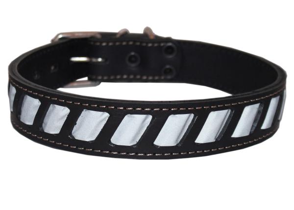 Quality Genuine Leather Reflective Dog Collar