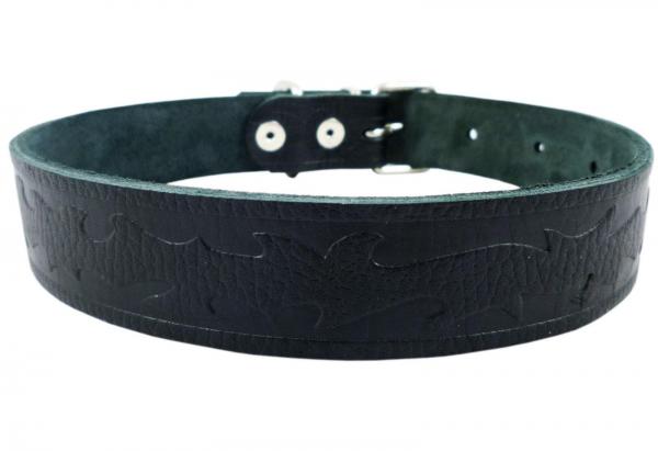 Tooled Leather Dog Collar Fits 16