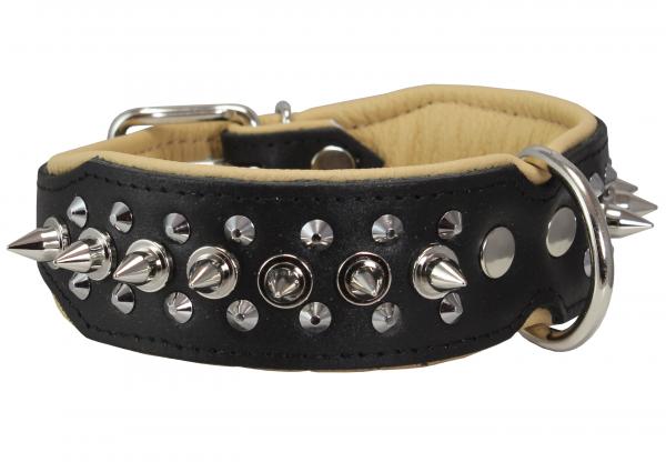 Spiked Genuine Leather Dog Collar