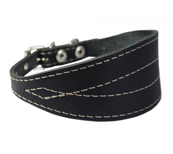 Real Leather Tapered Extra Wide Dog Collar