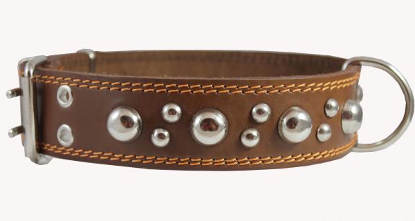 Thick Leather Studs Dog Collar