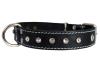 Leather Rhinestone Dog Collar