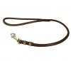 Round Real Rolled Leather Dog Short Leash 24