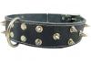 Real Leather Spiked Dog Collar