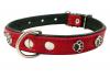Real Leather Paw Studs Dog Collar