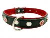 Real Leather Paw Studs Dog Collar
